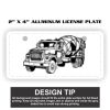 2" X 4" Aluminum License Plate  Thumbnail
