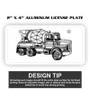 2" X 4" Aluminum License Plate  Thumbnail