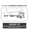 2" X 4" Aluminum License Plate  Thumbnail