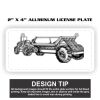 2" X 4" Aluminum License Plate  Thumbnail