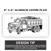 2" X 4" Aluminum License Plate  Thumbnail