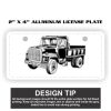 2" X 4" Aluminum License Plate  Thumbnail