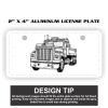 2" X 4" Aluminum License Plate  Thumbnail