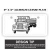 2" X 4" Aluminum License Plate  Thumbnail