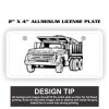 2" X 4" Aluminum License Plate  Thumbnail