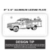 2" X 4" Aluminum License Plate  Thumbnail