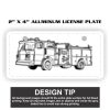 2" X 4" Aluminum License Plate  Thumbnail