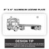 2" X 4" Aluminum License Plate  Thumbnail