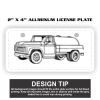 2" X 4" Aluminum License Plate  Thumbnail