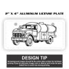 2" X 4" Aluminum License Plate  Thumbnail
