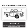 2" X 4" Aluminum License Plate  Thumbnail