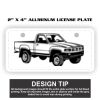 2" X 4" Aluminum License Plate  Thumbnail