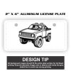 2" X 4" Aluminum License Plate  Thumbnail