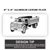 2" X 4" Aluminum License Plate  Thumbnail
