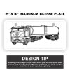 2" X 4" Aluminum License Plate  Thumbnail