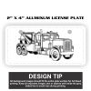 2" X 4" Aluminum License Plate  Thumbnail