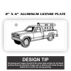 2" X 4" Aluminum License Plate  Thumbnail