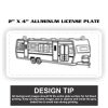 2" X 4" Aluminum License Plate  Thumbnail