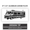 2" X 4" Aluminum License Plate  Thumbnail