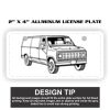 2" X 4" Aluminum License Plate  Thumbnail