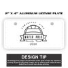 2" X 4" Aluminum License Plate  Thumbnail