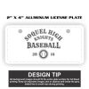 2" X 4" Aluminum License Plate  Thumbnail