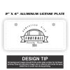 2" X 4" Aluminum License Plate  Thumbnail