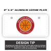 2" X 4" Aluminum License Plate  Thumbnail