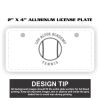 2" X 4" Aluminum License Plate  Thumbnail