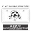 2" X 4" Aluminum License Plate  Thumbnail
