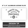 2" X 4" Aluminum License Plate  Thumbnail