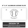 2" X 4" Aluminum License Plate  Thumbnail