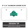2" X 4" Aluminum License Plate  Thumbnail