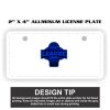 2" X 4" Aluminum License Plate  Thumbnail