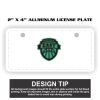 2" X 4" Aluminum License Plate  Thumbnail