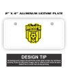 2" X 4" Aluminum License Plate  Thumbnail