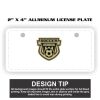 2" X 4" Aluminum License Plate  Thumbnail