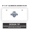 2" X 4" Aluminum License Plate  Thumbnail