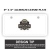 2" X 4" Aluminum License Plate  Thumbnail