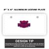 2" X 4" Aluminum License Plate  Thumbnail