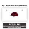 2" X 4" Aluminum License Plate  Thumbnail