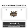 2" X 4" Aluminum License Plate  Thumbnail