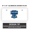 2" X 4" Aluminum License Plate  Thumbnail
