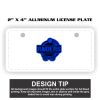 2" X 4" Aluminum License Plate  Thumbnail