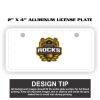 2" X 4" Aluminum License Plate  Thumbnail