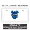 2" X 4" Aluminum License Plate  Thumbnail