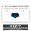 2" X 4" Aluminum License Plate  Thumbnail
