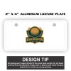 2" X 4" Aluminum License Plate  Thumbnail