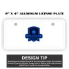 2" X 4" Aluminum License Plate  Thumbnail