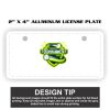 2" X 4" Aluminum License Plate  Thumbnail